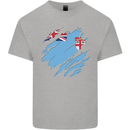 Torn Fiji Flag Fijian Day Football Kids T-Shirt Childrens Sports Grey