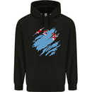 Torn Fiji Flag Fijian Day Football Mens 80% Cotton Hoodie Black