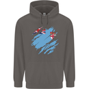 Torn Fiji Flag Fijian Day Football Mens 80% Cotton Hoodie Charcoal