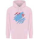 Torn Fiji Flag Fijian Day Football Mens 80% Cotton Hoodie Light Pink