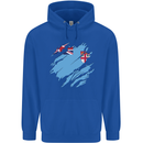 Torn Fiji Flag Fijian Day Football Mens 80% Cotton Hoodie Royal Blue