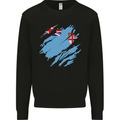 Torn Fiji Flag Fijian Day Football Mens Sweatshirt Jumper Black