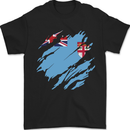 Torn Fiji Flag Fijian Day Football Mens T-Shirt 100% Cotton Black