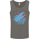 Torn Fiji Flag Fijian Day Football Mens Vest Tank Top Charcoal