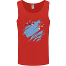 Torn Fiji Flag Fijian Day Football Mens Vest Tank Top Red
