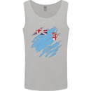 Torn Fiji Flag Fijian Day Football Mens Vest Tank Top Sports Grey