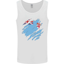 Torn Fiji Flag Fijian Day Football Mens Vest Tank Top White