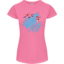 Torn Fiji Flag Fijian Day Football Womens Petite Cut T-Shirt Azalea