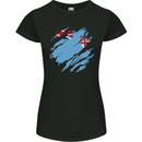 Torn Fiji Flag Fijian Day Football Womens Petite Cut T-Shirt Black
