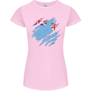 Torn Fiji Flag Fijian Day Football Womens Petite Cut T-Shirt Light Pink