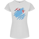 Torn Fiji Flag Fijian Day Football Womens Petite Cut T-Shirt White