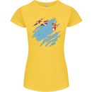 Torn Fiji Flag Fijian Day Football Womens Petite Cut T-Shirt Yellow