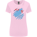 Torn Fiji Flag Fijian Day Football Womens Wider Cut T-Shirt Light Pink