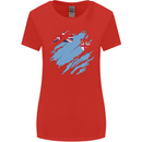 Torn Fiji Flag Fijian Day Football Womens Wider Cut T-Shirt Red