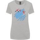 Torn Fiji Flag Fijian Day Football Womens Wider Cut T-Shirt Sports Grey