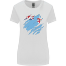 Torn Fiji Flag Fijian Day Football Womens Wider Cut T-Shirt White