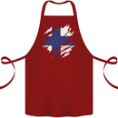Torn Finland Flag Finnish Day Football Cotton Apron 100% Organic Maroon