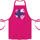 Torn Finland Flag Finnish Day Football Cotton Apron 100% Organic Pink