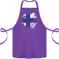Torn Finland Flag Finnish Day Football Cotton Apron 100% Organic Purple