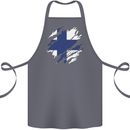 Torn Finland Flag Finnish Day Football Cotton Apron 100% Organic Steel