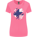 Torn Finland Flag Finnish Day Football Womens Wider Cut T-Shirt Azalea