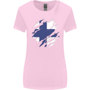 Torn Finland Flag Finnish Day Football Womens Wider Cut T-Shirt Light Pink