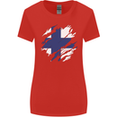 Torn Finland Flag Finnish Day Football Womens Wider Cut T-Shirt Red