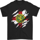Torn Flag ALDERNEY Mens T-Shirt 100% Cotton Black