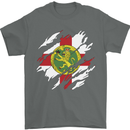 Torn Flag ALDERNEY Mens T-Shirt 100% Cotton Charcoal