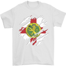 Torn Flag ALDERNEY Mens T-Shirt 100% Cotton White