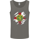 Torn Flag ALDERNEY Mens Vest Tank Top Charcoal