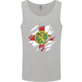 Torn Flag ALDERNEY Mens Vest Tank Top Sports Grey