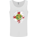 Torn Flag ALDERNEY Mens Vest Tank Top White