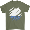 Torn Flag ALTAI REPUBLIC Mens T-Shirt 100% Cotton Military Green