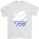 Torn Flag ALTAI REPUBLIC Mens T-Shirt 100% Cotton White