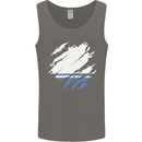 Torn Flag ALTAI REPUBLIC Mens Vest Tank Top Charcoal