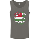 Torn Flag Abkhazia Mens Vest Tank Top Charcoal
