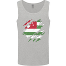 Torn Flag Abkhazia Mens Vest Tank Top Sports Grey