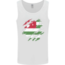 Torn Flag Abkhazia Mens Vest Tank Top White