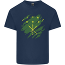 Torn Flag Adygea Mens Cotton T-Shirt Tee Top Navy Blue