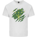 Torn Flag Adygea Mens Cotton T-Shirt Tee Top White