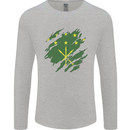 Torn Flag Adygea Mens Long Sleeve T-Shirt Sports Grey