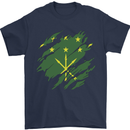 Torn Flag Adygea Mens T-Shirt 100% Cotton Navy Blue