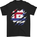 Torn Flag Ajaria Mens T-Shirt 100% Cotton Black