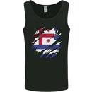 Torn Flag Ajaria Mens Vest Tank Top Black