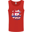 Torn Flag Ajaria Mens Vest Tank Top Red