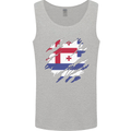 Torn Flag Ajaria Mens Vest Tank Top Sports Grey
