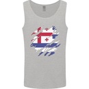 Torn Flag Ajaria Mens Vest Tank Top Sports Grey