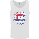 Torn Flag Ajaria Mens Vest Tank Top White
