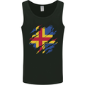 Torn Flag Aland Mens Vest Tank Top Black